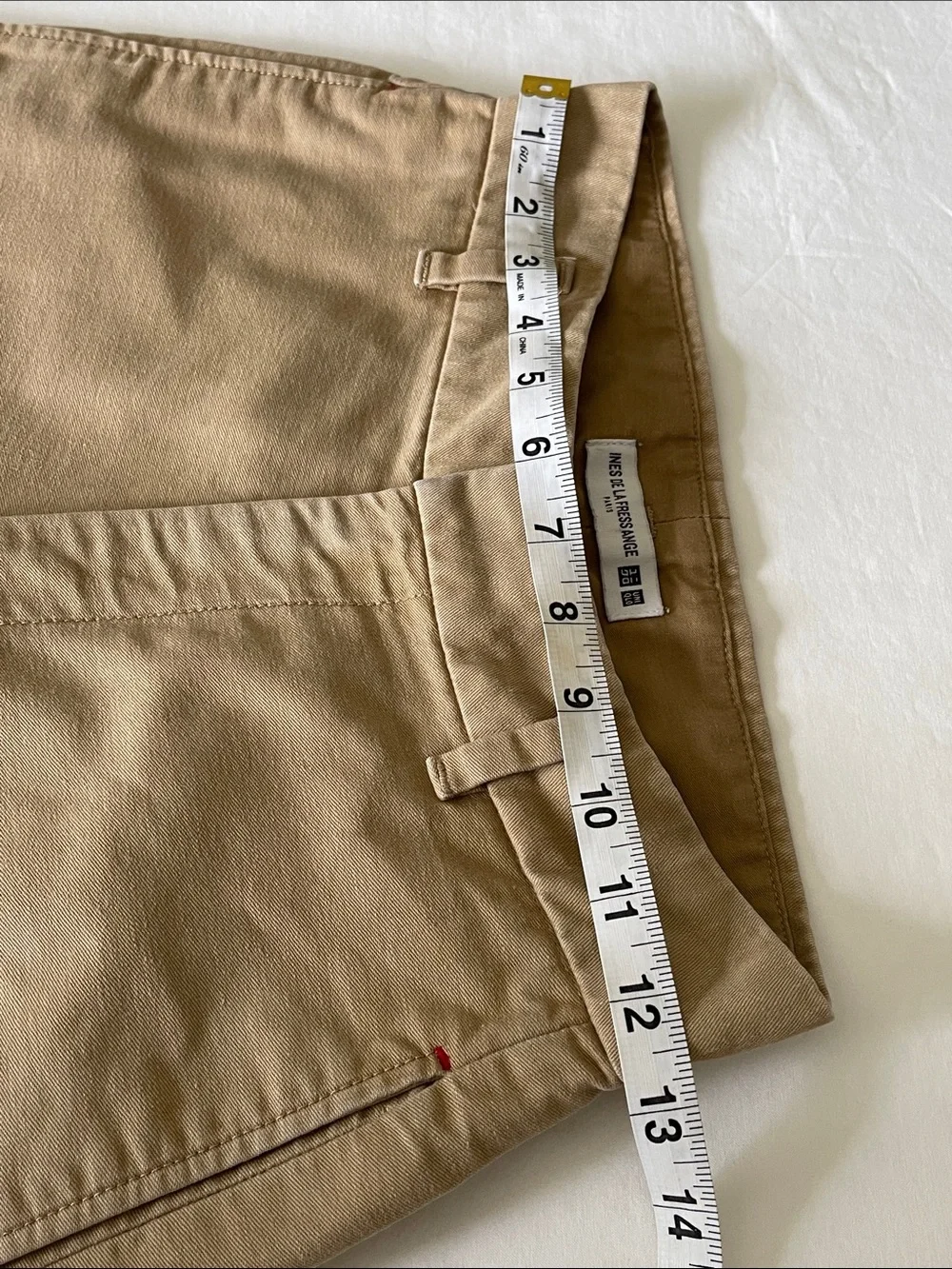 UNIQLO x Ines de la Fressange Tan Wide Leg Cotton Trousers French Girl Classic - Picture 13 of 16